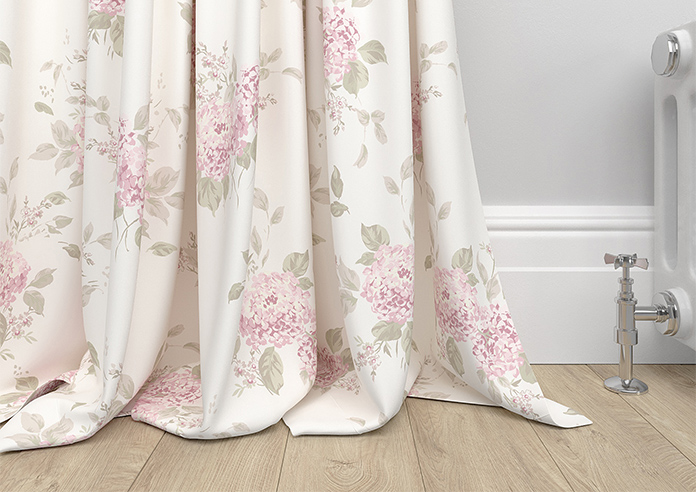 Shabby Chic by Rachel Ashwell Belle Hydrangea, Powder Pink - Made to Measure Curtains - Image 6